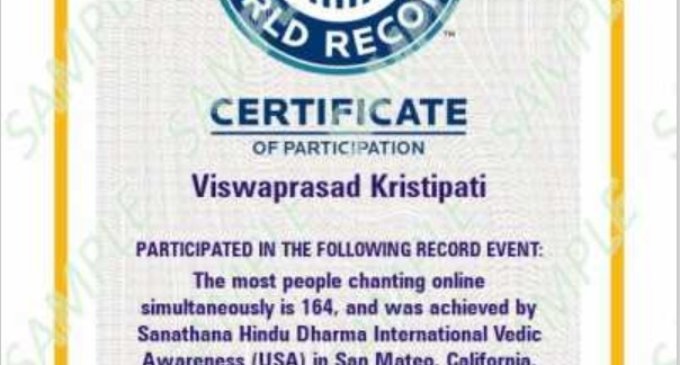 Sri Ashta Lakshmi Temple creates Guinness record