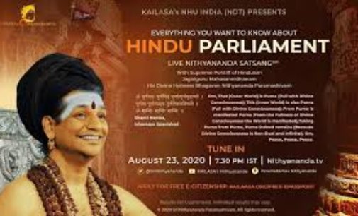 Next up, Nithyananda’s Hindu parliament of Kailaasa