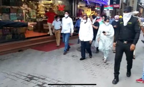 Union minister Som Parkash interacts with people demanding district status for Phagwara