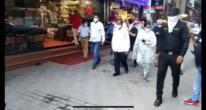Union minister Som Parkash interacts with people demanding district status for Phagwara