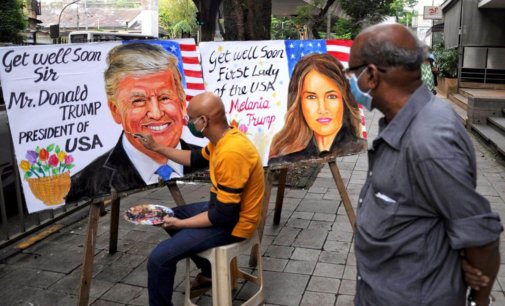 Indian American Trump supporters outside hospital call for prayers as Trump is being treated