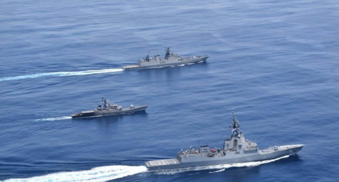 Indian Navy exercises with Russia, ‘Quad’ countries