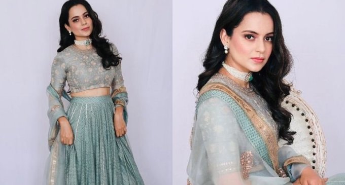 Kangana Ranaut dazzles in pastel lehenga for cousin’s wedding