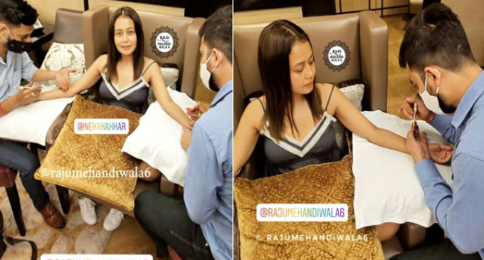 Neha Kakkar and Rohanpreet’s mehndi pictures go viral