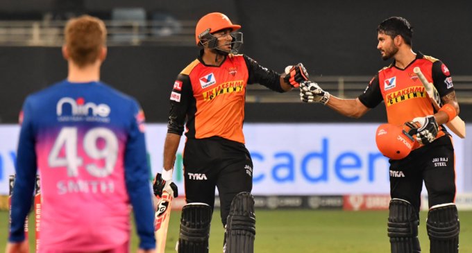 IPL 13: Pandey, Shankar propel SRH to easy eight-wicket win over RR