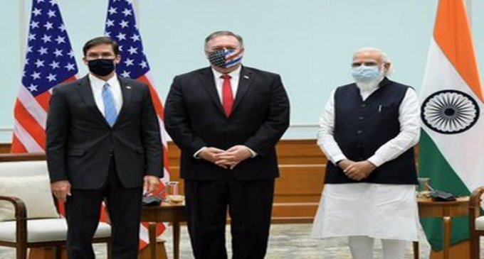 Pompeo, Esper meet PM Modi after 2+2 dialogue