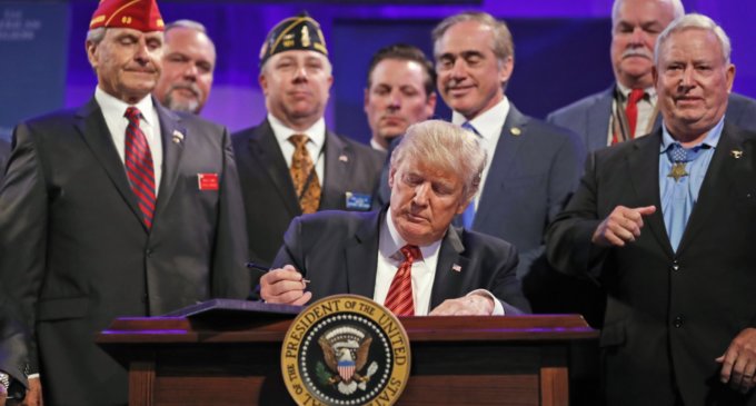 Trump signs bills to honour war veterans