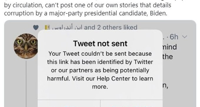 Twitter limits New York Post’s editor from posting Biden-related corruption stories