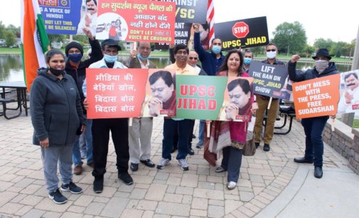 Demonstration in support of Sudarshan TV Chavanke
