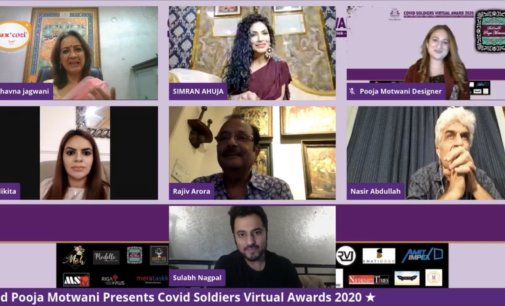 Pooja Motwani’s My Rajasthan Concept, Rahat Aid Foundation Covid Soldiers Virtual Awards 2020