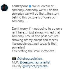 Anil Kapoor celebrates 'small victories' in latest Instagram post