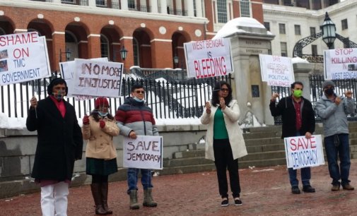 Car Rally in Boston protesting W. Bengal atrocities