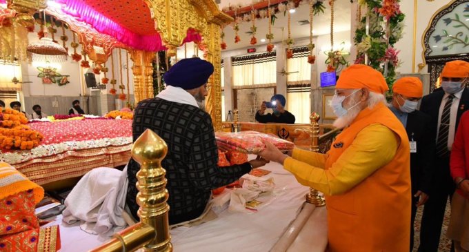 Deeply inspired by kindnesses of Guru Tegh Bahadur: PM Modi