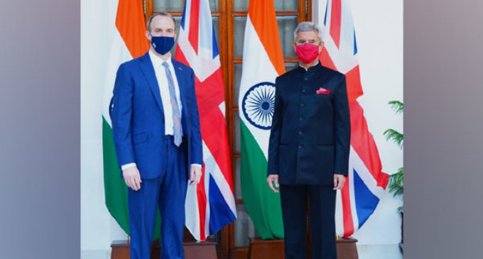 Jaishankar meets UK Foreign Secretary Raab to discuss bilateral issues