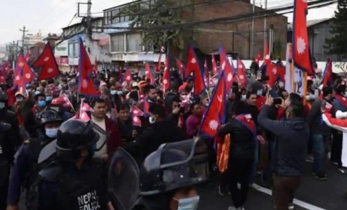 Pro-monarchy protesters hit streets in Kathmandu as political crisis deepens