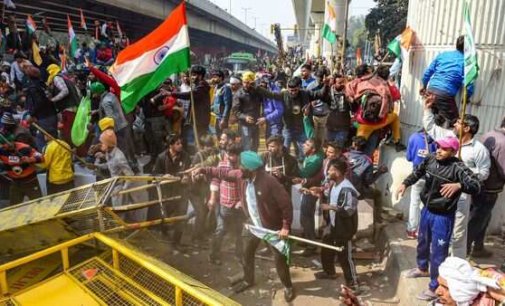 Tractor rally: Violence near ITO area as protestors try to run over cops