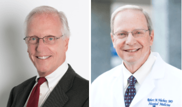 From left to right: Dr. William Schaffner, Professor of Preventive Medicine in the Department of Health Policy and Professor of Medicine in the Division of Infectious Diseases at the Vanderbilt University School of Medicine; Robert M. Wachter, MD, Professor and Chair of the Department of Medicine at the University of California, San Francisco