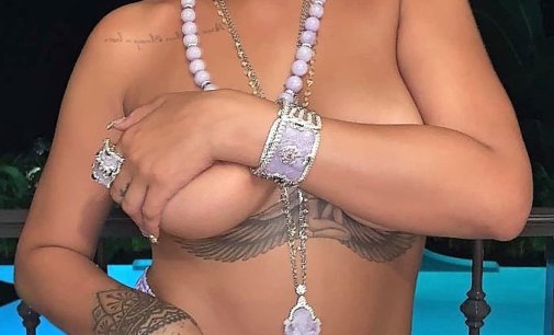 Rihanna Ganesh pendant in topless photo-shoot