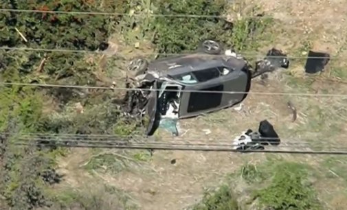 Tiger Woods seriously injured in violent car crash on steep LA road