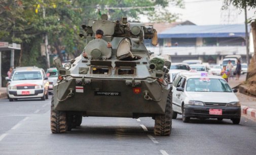 US Embassy in Myanmar cautions its citizens as armored vehicles rolled into cities