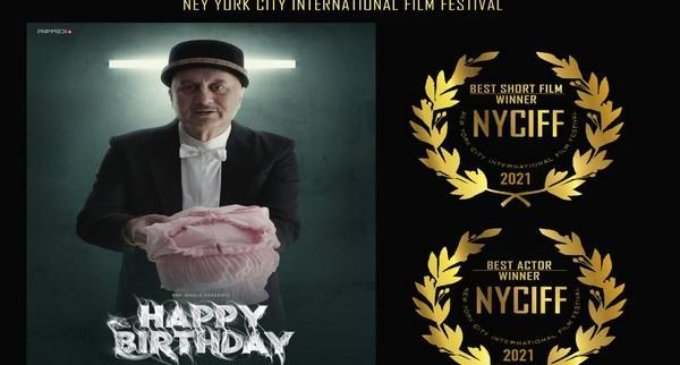 Anupam Kher bags Best Actor Award at New York City International Film Festival