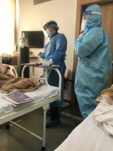 Medical Staff at the Hospital wearing PPE Kits