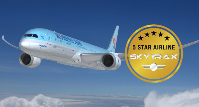 Korean Air receives 5-Star Airline COVID-19 safety rating
