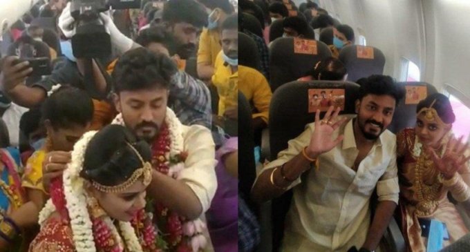 Mid-air wedding in SpiceJet chartered flight violating COVID norms