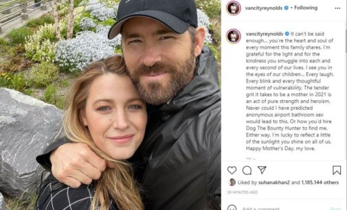 Ryan Reynolds gives shot-out to wife Blake Lively: ‘Happy Mother’s Day, my love.’