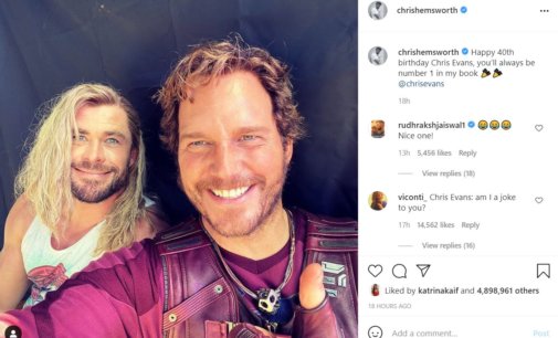 Chris Hemsworth hilariously trolls Chris Evans on his birthday
