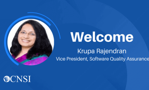Krupasheela Rajendran Joins CNSI as Vice President, Software Quality Assurance