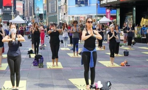 NYC, rising from Covid restrictions, celebrates Yoga Day
