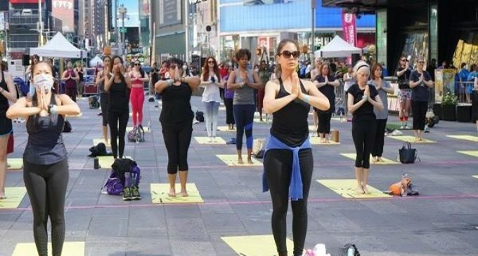 NYC, rising from Covid restrictions, celebrates Yoga Day