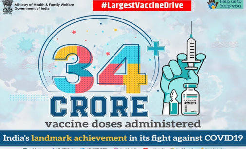 India’s vaccination coverage crosses landmark of 34 crore