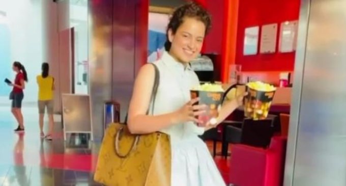 Kangana enjoys ‘popcorn days’ with ‘Dhaakad’ team as she watches ‘Black Widow’