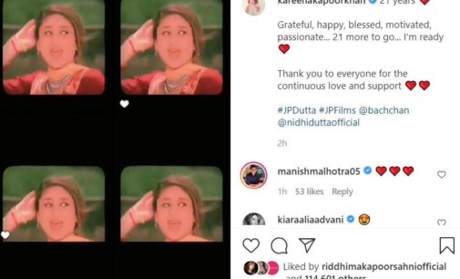 Kareena Kapoor is ‘Grateful, Happy, Blessed, Motivated’ on completing 21 years in Bollywood