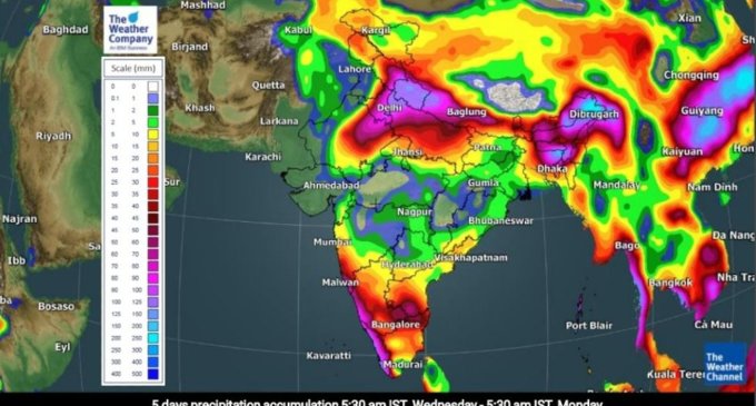 Widespread rainfall forecast in north India