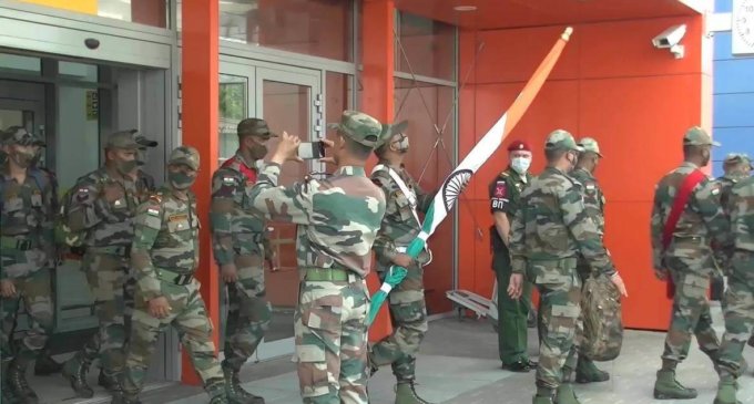 Indian soldiers arrive in Russia for Indra-2021 drills