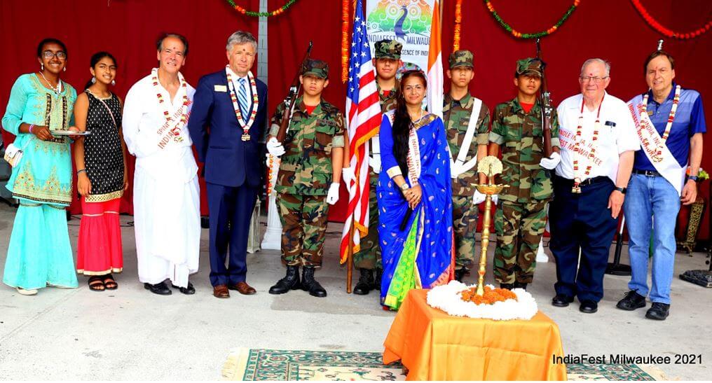 4. Left to right -Megha/Neha Patil â Youth Volunteers, Joseph Scala, Paul Truess â Regional Director Office of US Senator Ron Johnson, Americaâs Young Marines Color Guard, Purnima Nath â Founder, Chairwoman & President Spindle India, Inc., Steve Ponto â Mayor Brookfield, Bob Spindell â Chair, RPW Congressional District 4.
