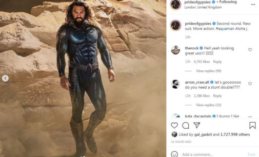 Jason Momoa unveils first look of his new costume for ‘Aquaman and the Lost Kingdom’