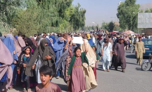 Thousands protest in Afghanistan’s Kandahar against evacuation order by Taliban