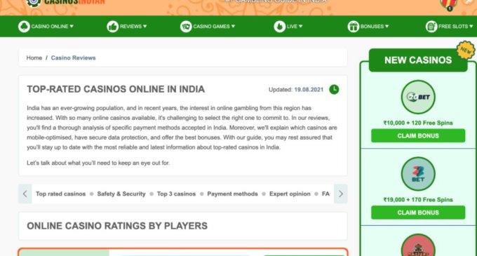 Casinosindian.com Is in the Game to Conquer the Indian Gambling Market