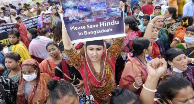 Protests in Bangladesh against communal violence