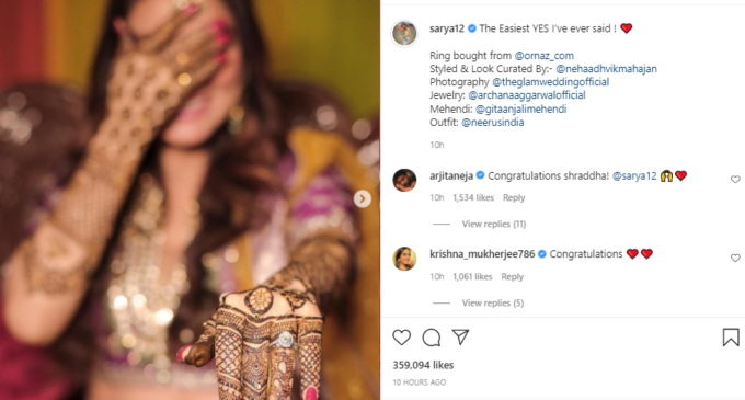 Bride-to-be ‘Kundali Bhagya’ star Shraddha Arya flaunts her engagement ring, bridal mehendi