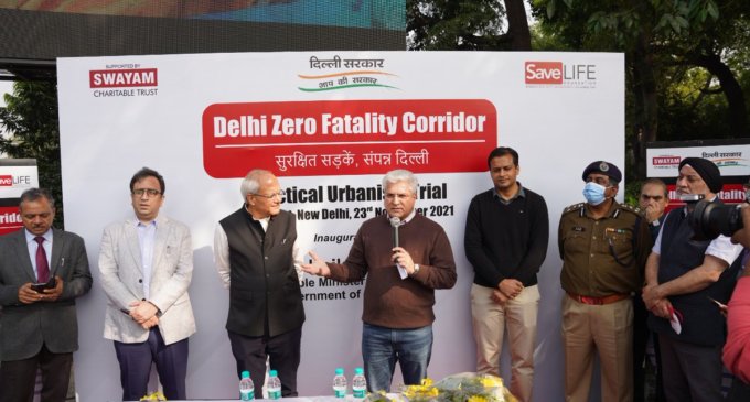 Delhi Transport Minister inaugurates ‘tactical urbanism trials’ to improve road safety