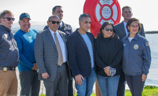 Life Ring Station installed in memory of Arunay, the 12 year old swept away by sneaker waves in January