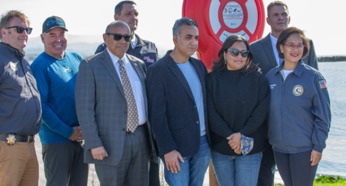 Life Ring Station installed in memory of Arunay, the 12 year old swept away by sneaker waves in January