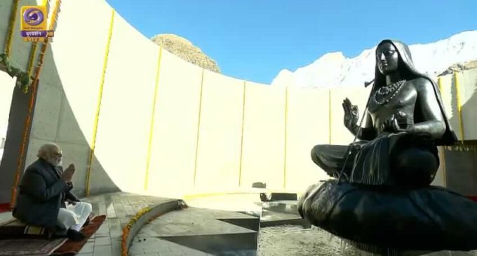 PM Modi unveils statue of Adi Shankaracharya at Kedarnath