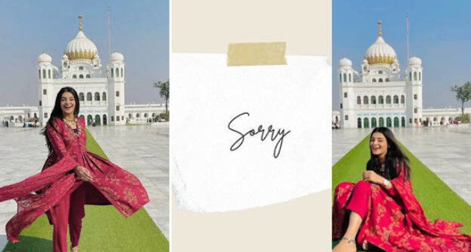 Pakistan model apologises over her bareheaded photo at Gurdwara Darbar Sahib in Kartarpur