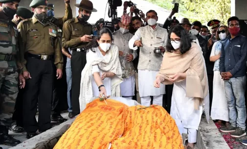Daughters of Gen Bipin Rawat collect ashes of parents, to immerse them in Haridwar